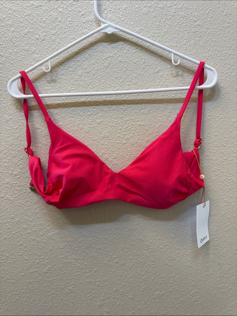 Quince Vibrant Pink Bralette with Adjustable Straps